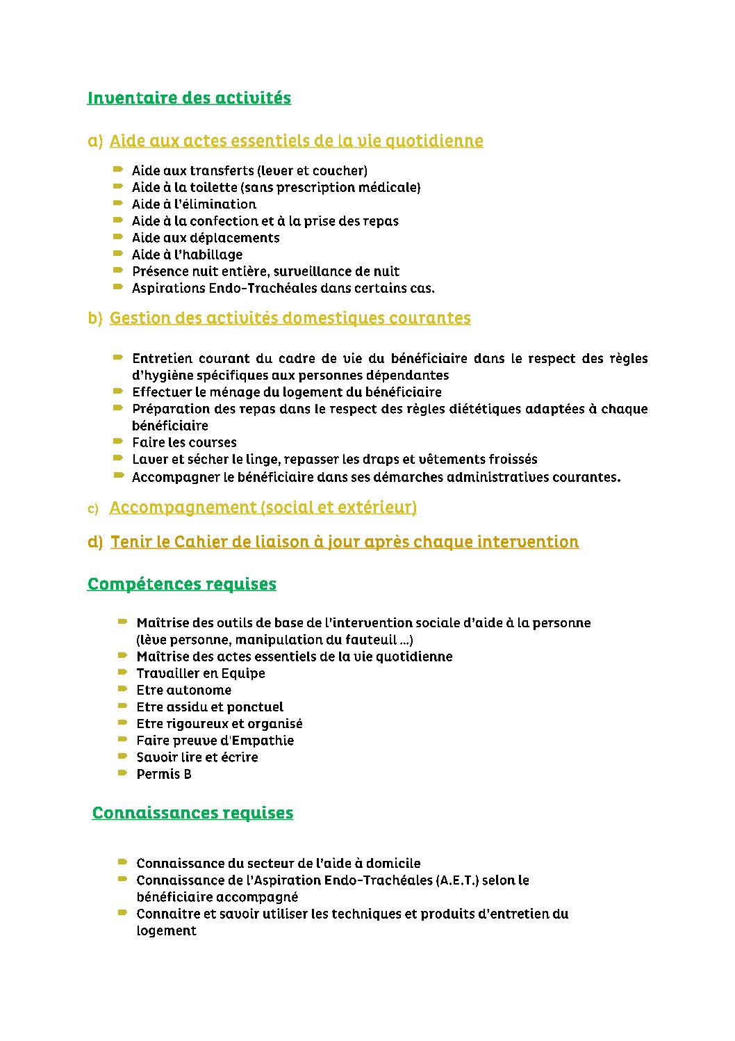 Cahier De Liaison Aide à Domicile Pdf fiche-de-poste-résumée-auxiliaire-de-vie - Maison de l'Emploi de Bordeaux