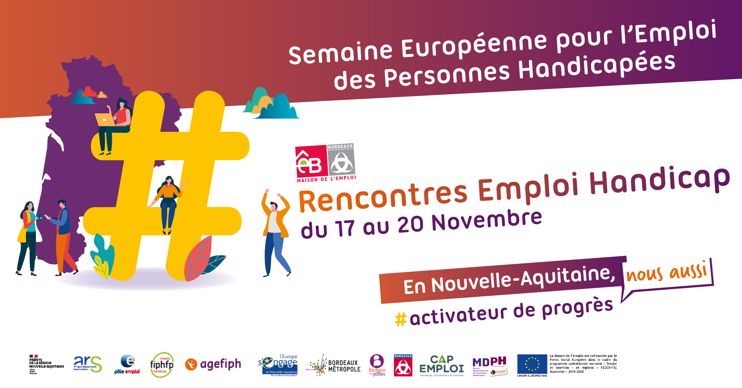 Les Rencontres Emploi Handicap, en ligne du 17 au 20 novembre 2