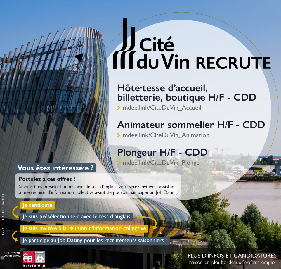 La Cité du vin - Job Dating 2024